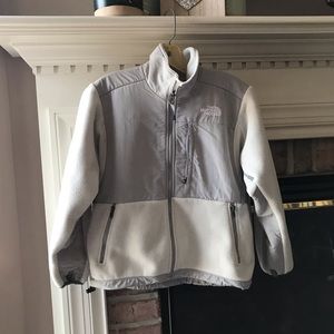Women’s north face cream gray fleece jacket XS